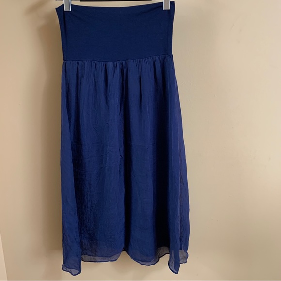 Giusy Flowy Silk skirt, Made in Italy - Picture 3 of 8